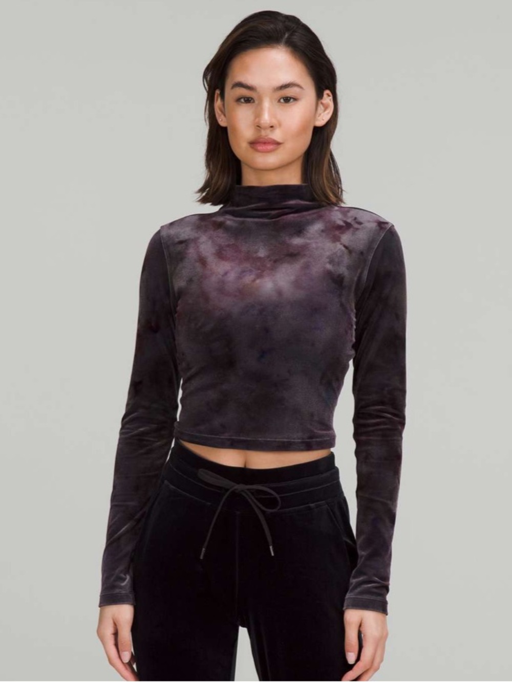 Lululemon All Aligned Mock Neck Long Sleeve Shirt *Crushed Velvet